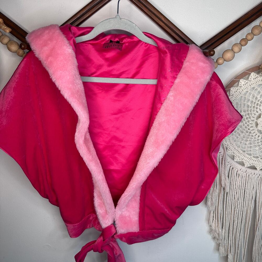 Vintage Victoria's Secret Sexy Little Thing Pink Santa Hooded Cape